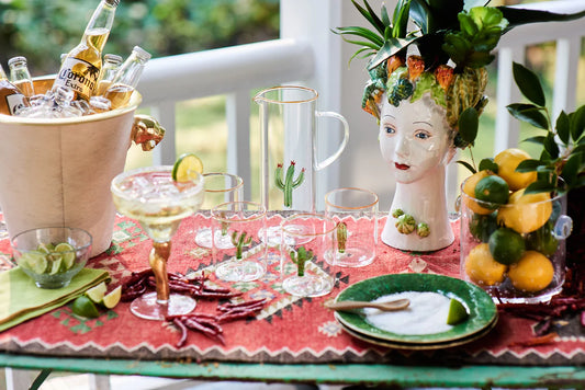 Aztec Cactus Cocktail Pitcher