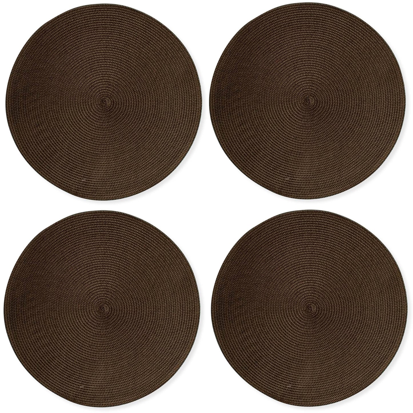 Round Woven Placemats - Set of 4