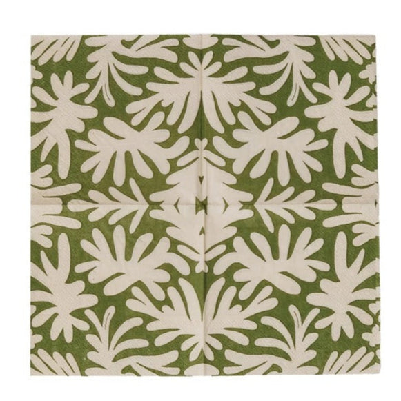 Leaf Design Paper Cocktail Napkins