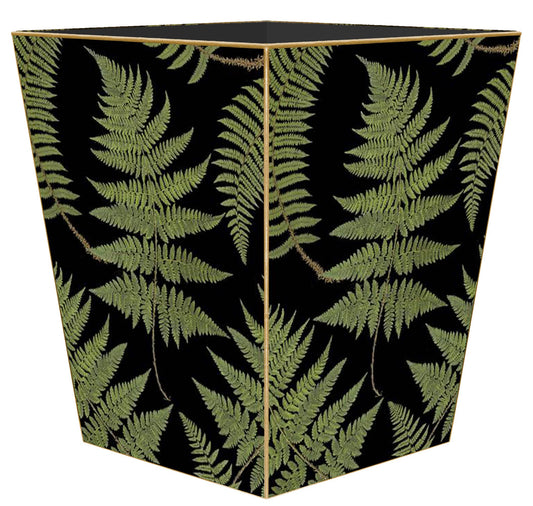 Ferns on Black Wastepaper