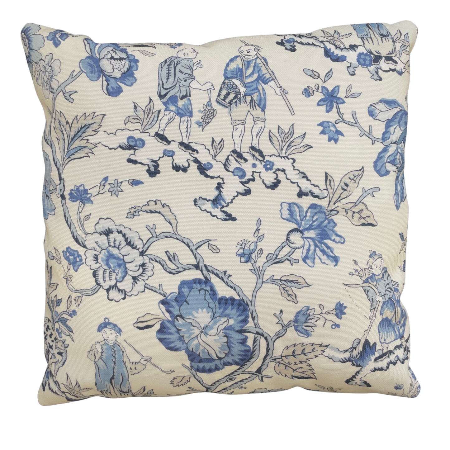 Custom 17" Indoor/Outdoor Pillows - Les Pecheurs chinoiserie