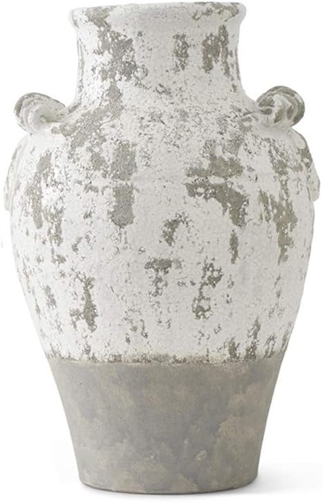 White Glazed Terracotta Vase