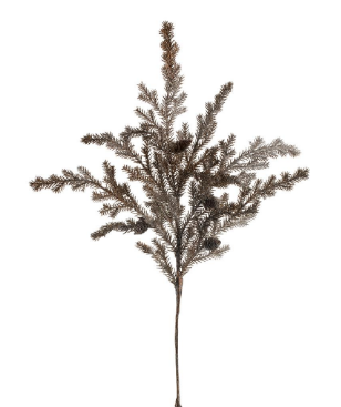 Glittered Pine Spray with Pine Cones - 35"