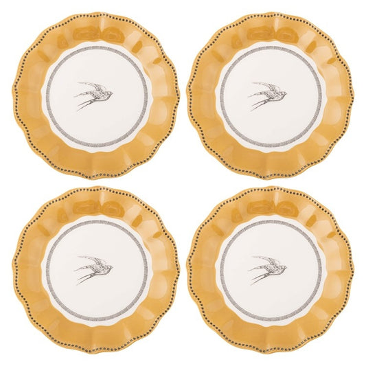 Yellow Bird Salad/Luncheon Plates - Set of 4