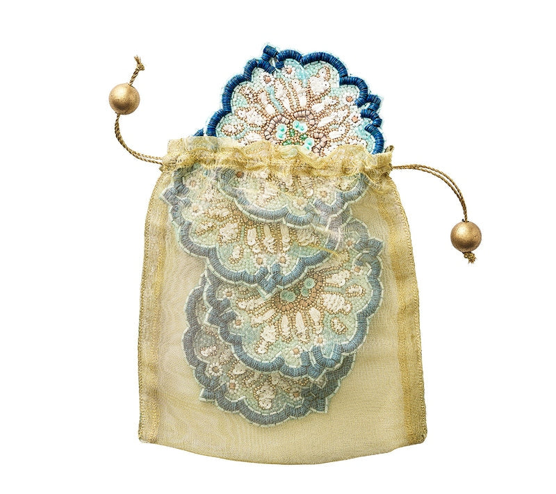 Kim Seybert Lisbon Beaded Coasters - Set of 4