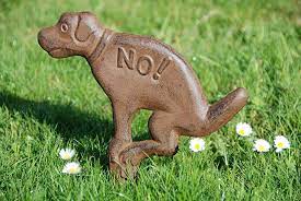 Cast Iron Sign, Antique Rust, "No!"