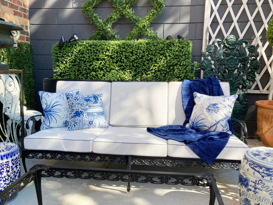 Vintage Scroll Regency Style Patio - Sofa