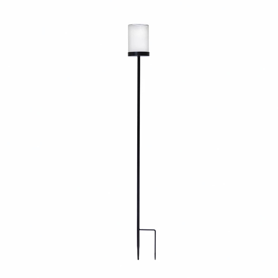 Metal & Glass Yard Stake Vase / Candleholder