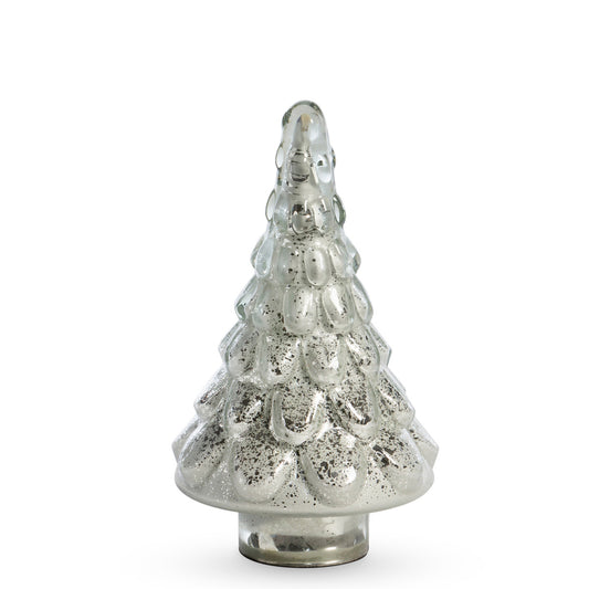 Icy Glass Tabletop Fir Tree