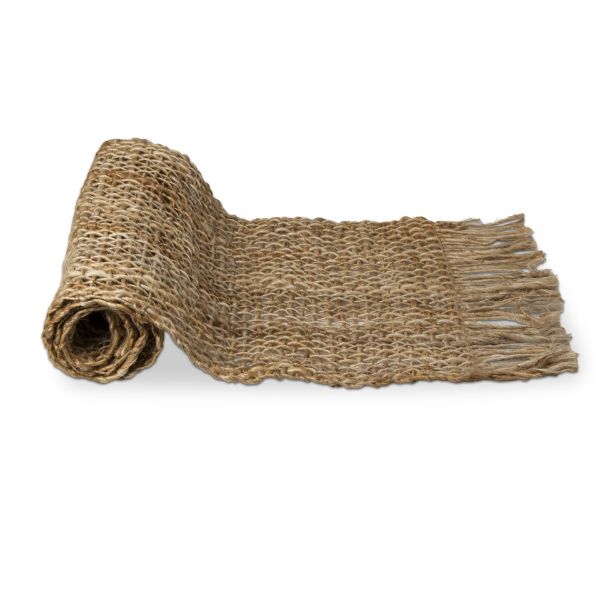 Bondi Woven Neutral Runner with Fringe