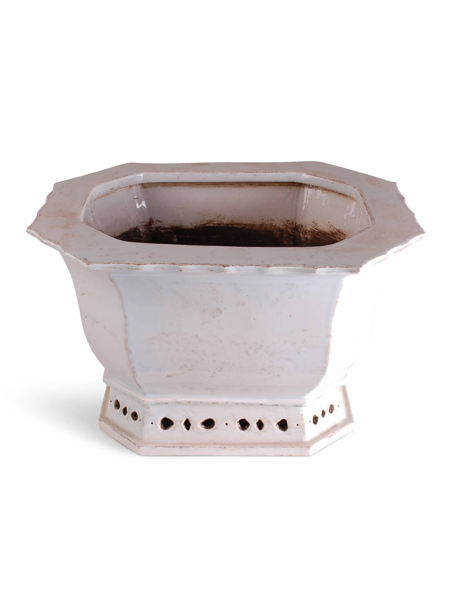 White Rectangular Planter
