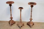 Cast Iron Candle Holders, Set of 3