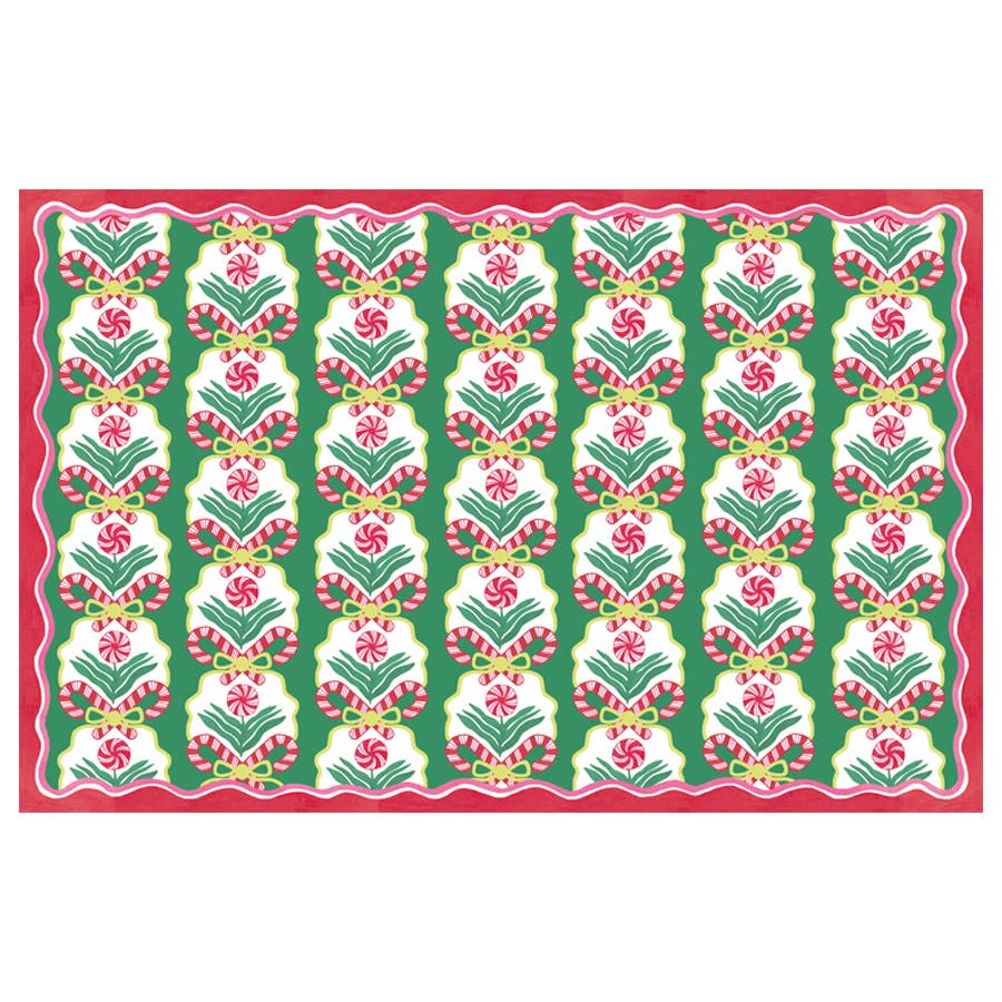 Peppermint Garden Paper Placemat