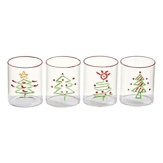 Christmas Tree Tumblers, Set of 4