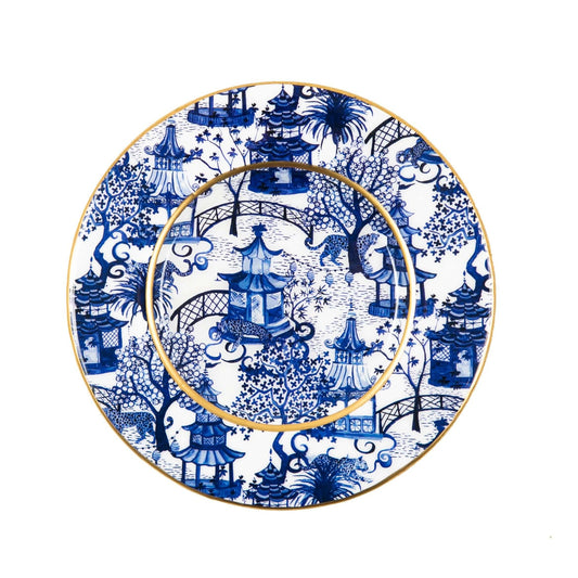 Garden Party Blue Dessert Plate (4pk)