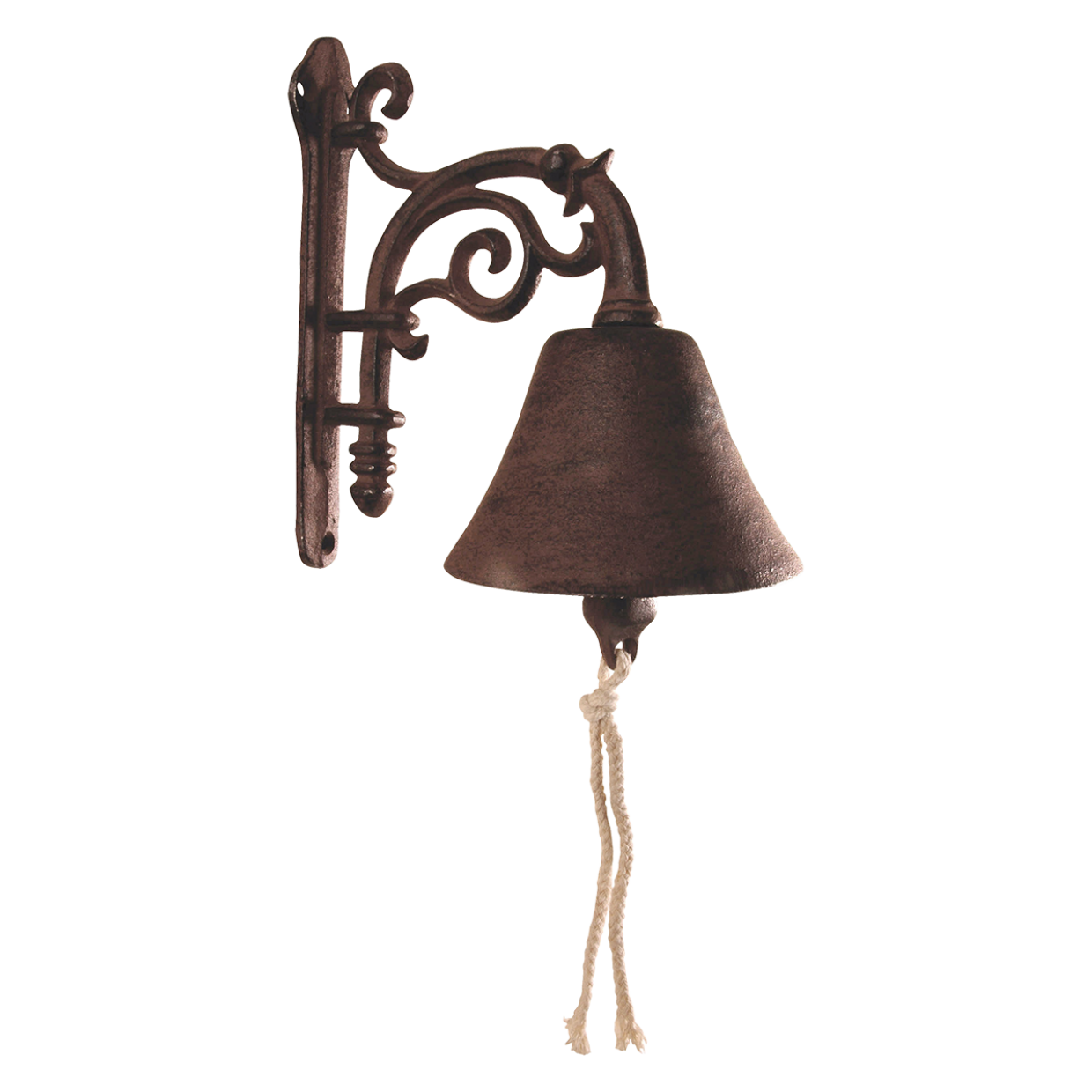 Scroll Design Doorbell, Cast Iron, Antique Brown