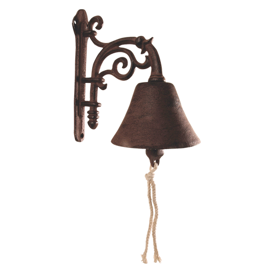 Scroll Design Doorbell, Cast Iron, Antique Brown