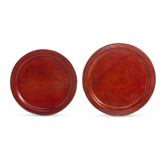 Hudson Leather Round Tray
