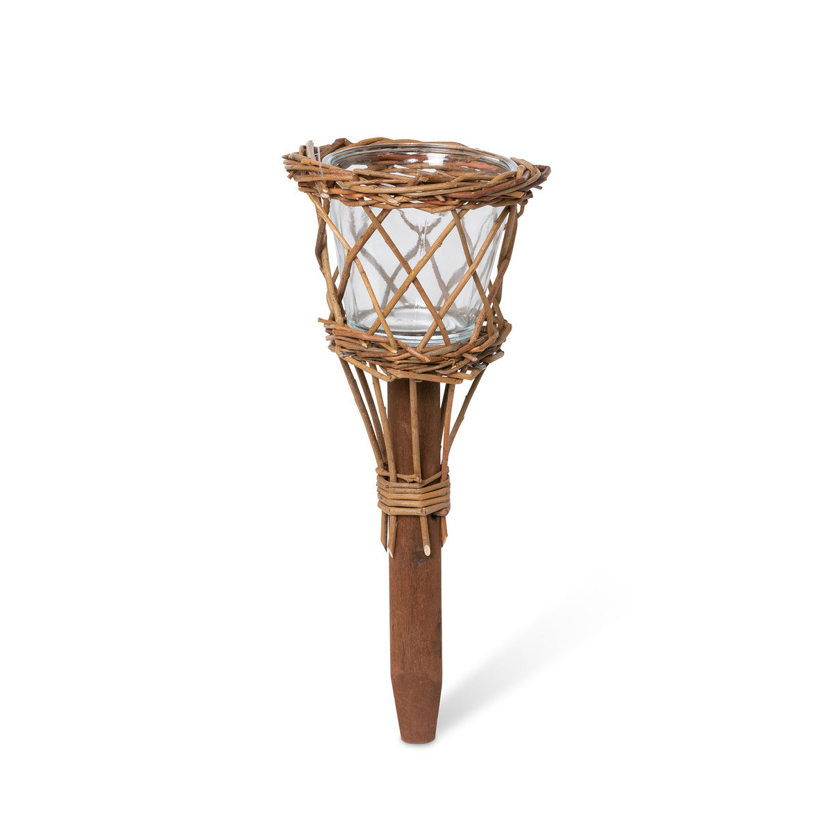 Short Willow Garden Stake Candle Holder