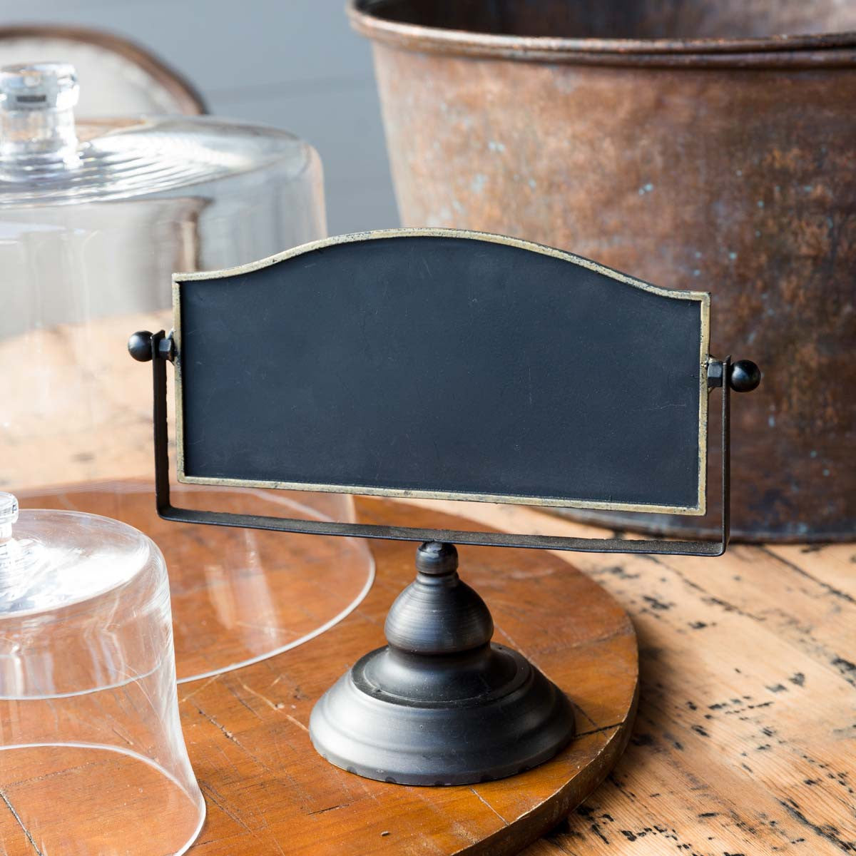 Horizontal Blackboard Sign on Stand