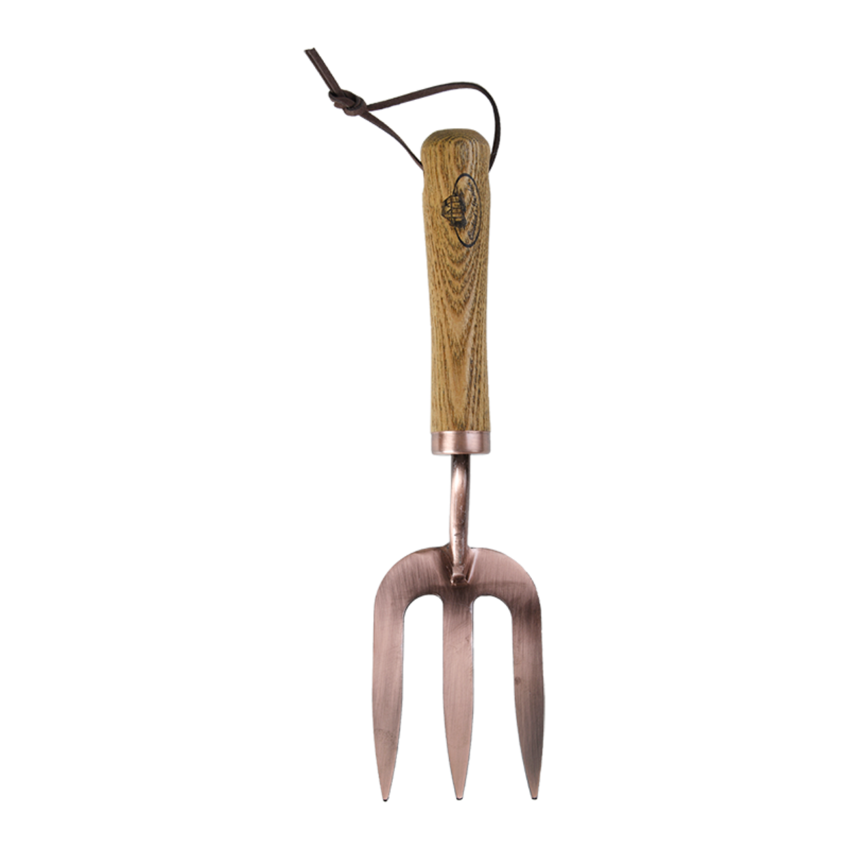 Copper Plated Rake Fork, Carbon Steel/Wood