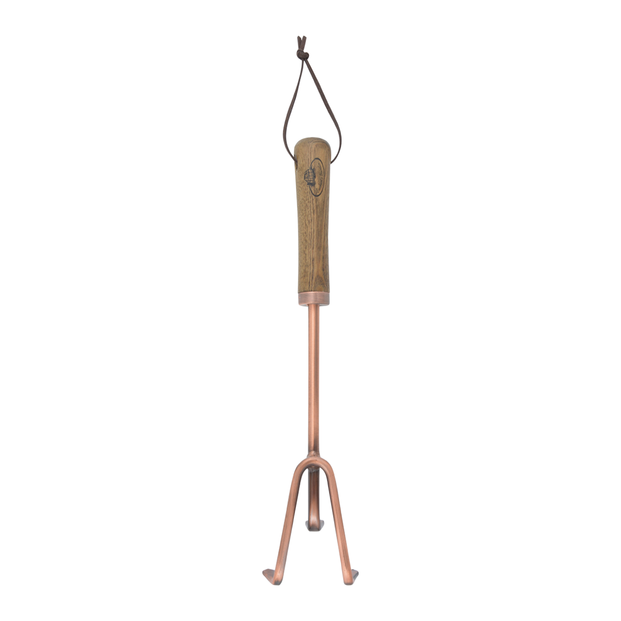 Copper Plated Hand Rake, Carbon Steel/Wood