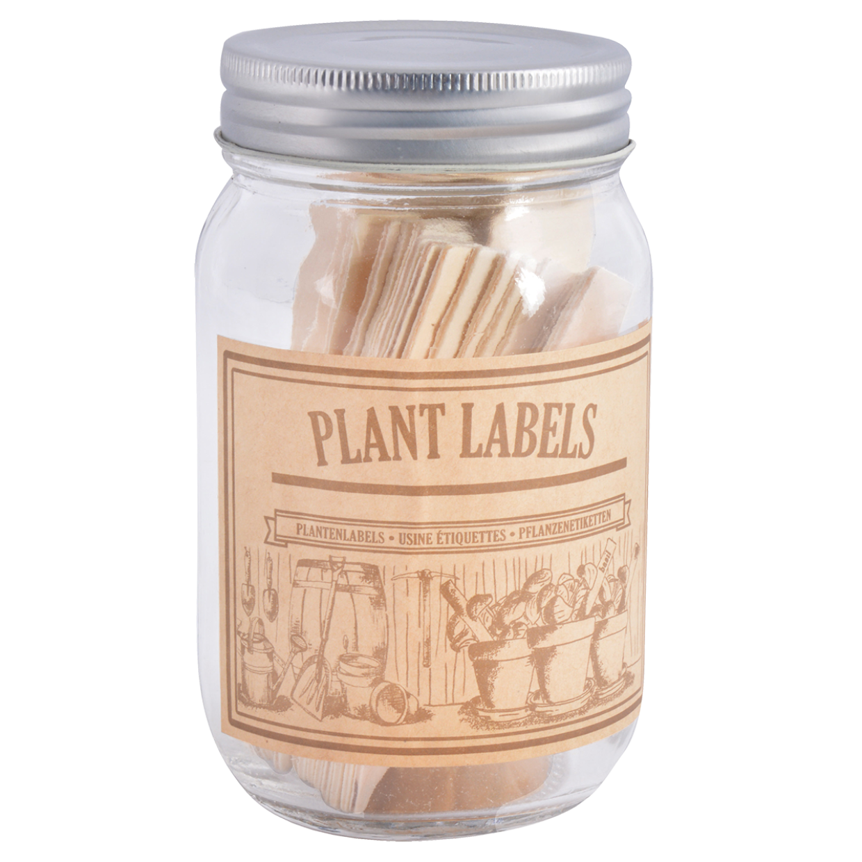 Wooden Plant Labels in Jar