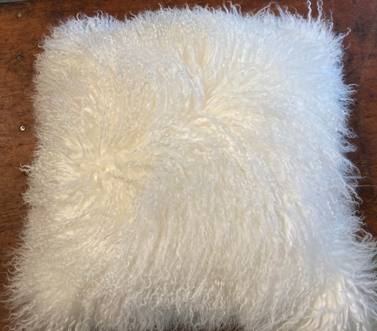 Fuzzy White Pillow