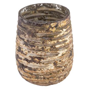 Rustic Mercury Glass Votive Small Straight
