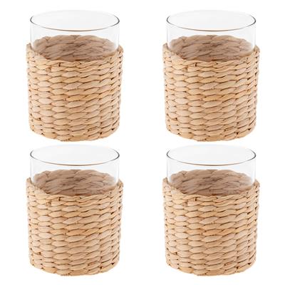 Catalina DOF Glasses with Hand Woven Sleeve, Set of 4