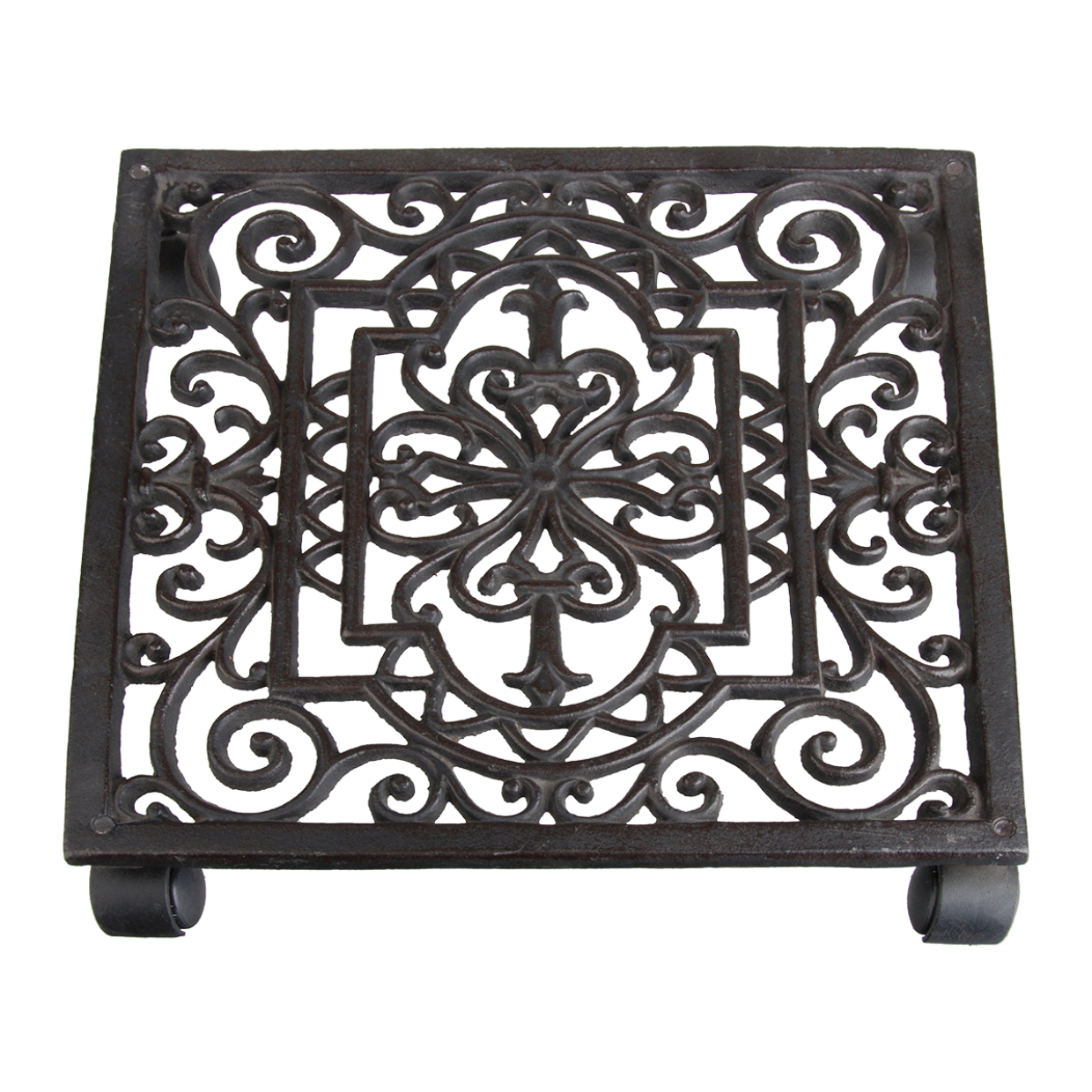 Square Plant Trolley, Cast Iron