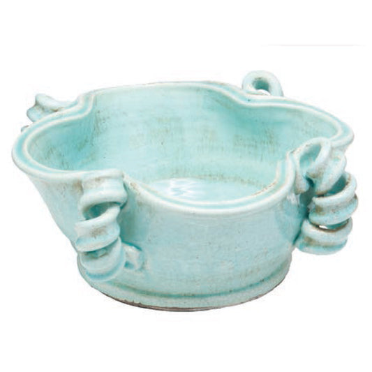Vinci Centerpiece Bowl, Light Aqua