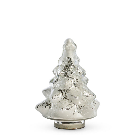 Icy Glass Tabletop Fir Tree, Small