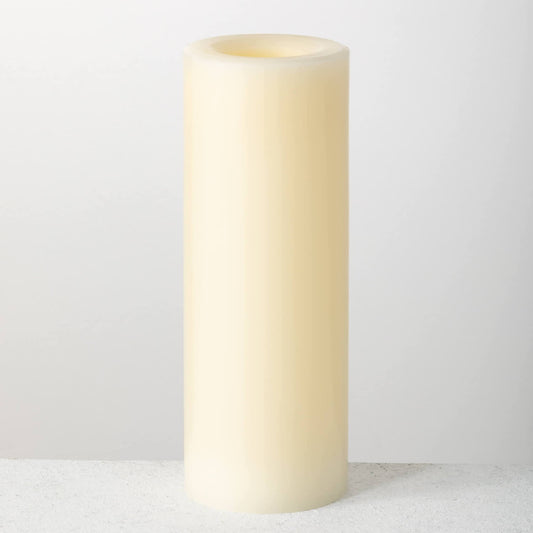 All Weather LED Pillar Candles - Beige