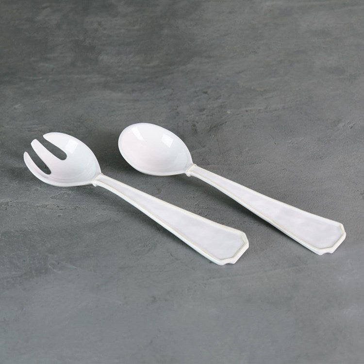 VIDA Charleston Lg Salad Servers (White)
