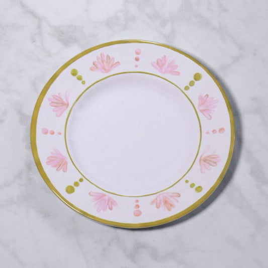 VIDA Athena Melamine Dinner Plate (Pink and Green), Set of 4