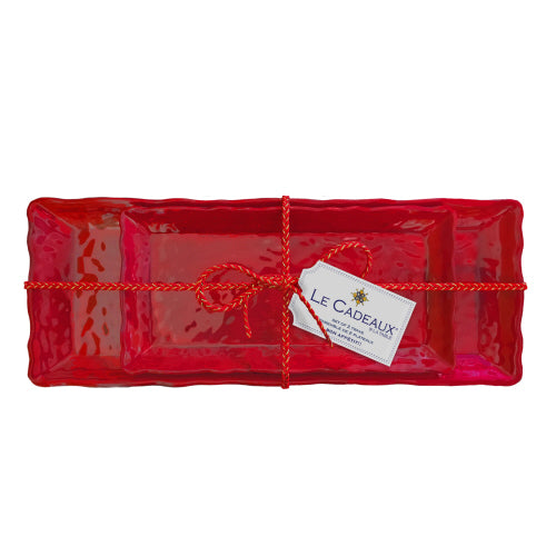 Baguette tray in red