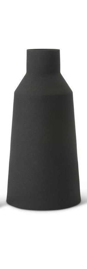 Black Matte Metal Vase