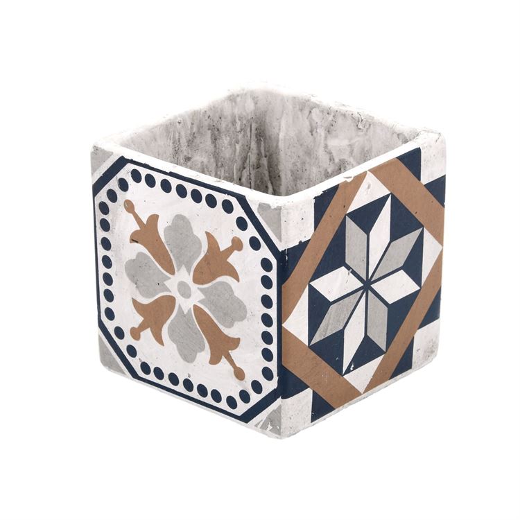 Portuguese Tile Flower Pot