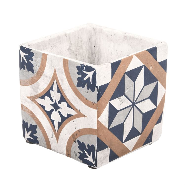 Portuguese Tile Flower Pot