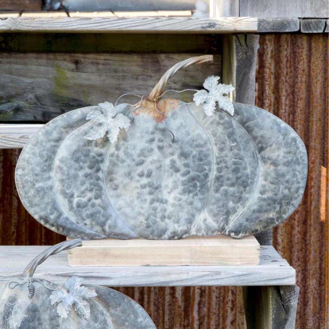 Weathered Tin Fairy Tale Pumpkin