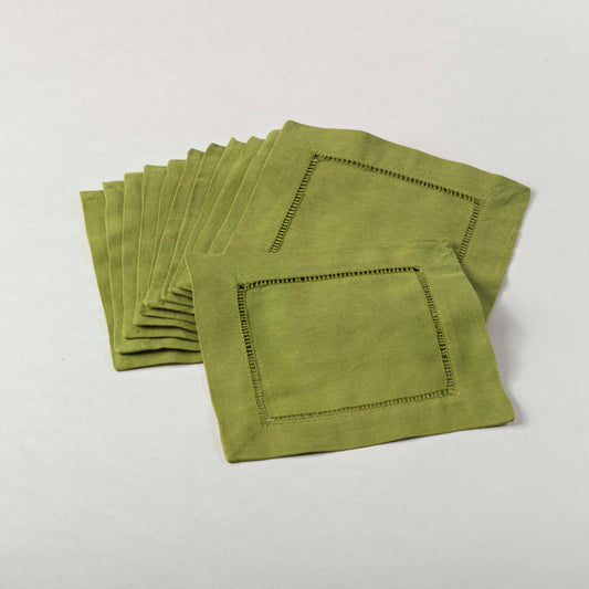 Hemstitched Cocktail Napkins - Set of 4