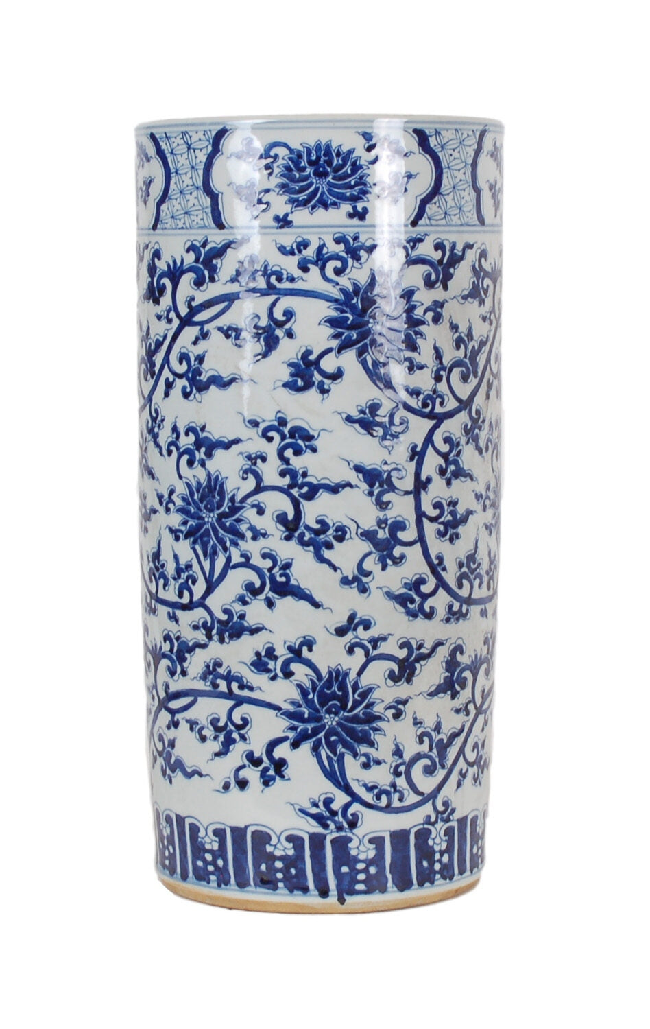 Blue and White Floral Umbrella Stand