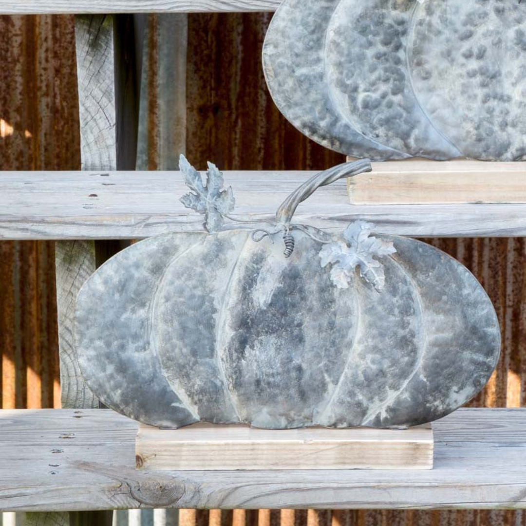 Weathered Tin Fairy Tale Pumpkin