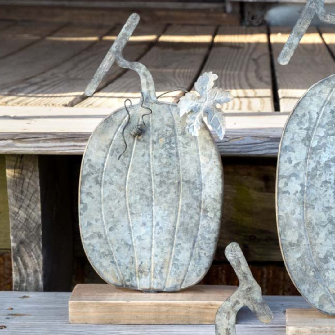 Weathered Tin Fairy Tale Pumpkin