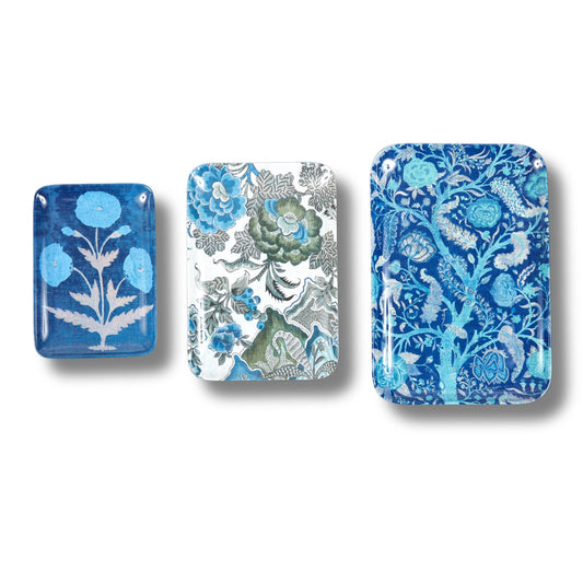 Kalamkari Blue Trays