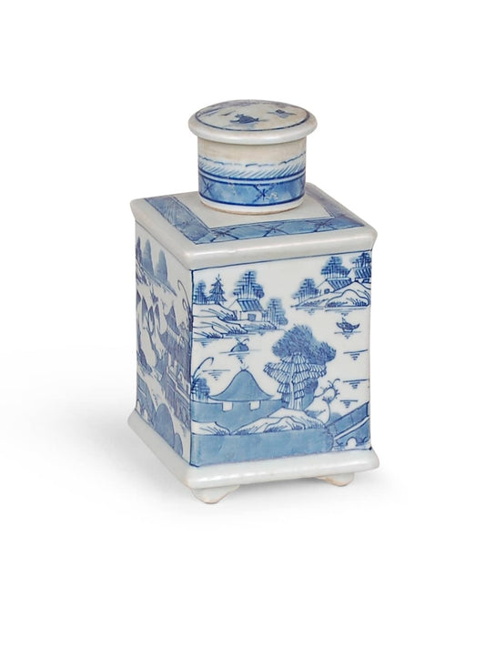 Blue and White Tea Tin