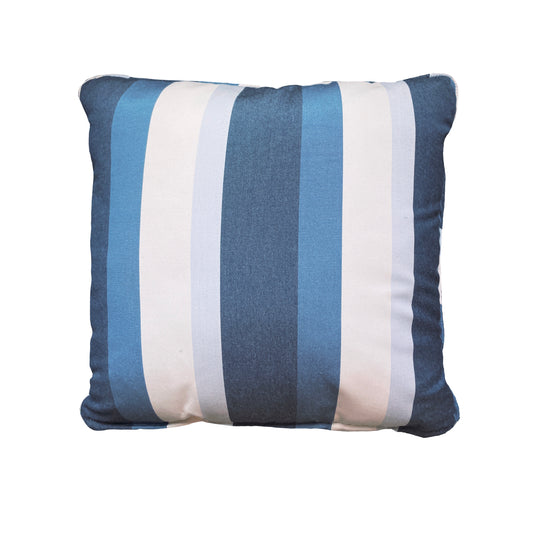 Indoor/Outdoor Blue & White Striped Pillows