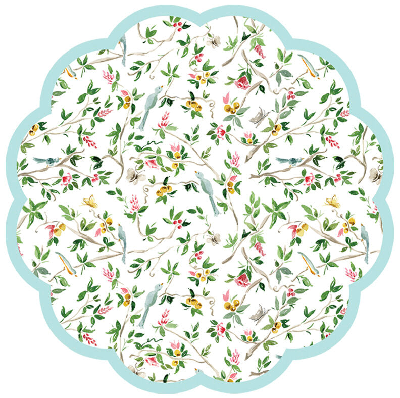 Paper Scalloped Round Placemats, 24 pack