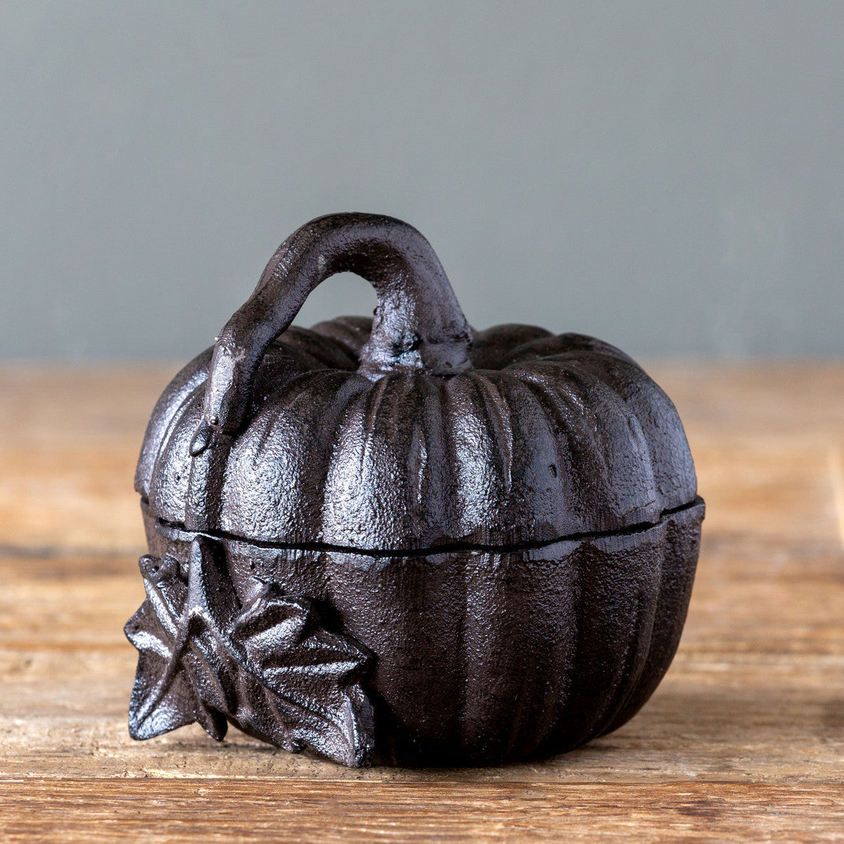 Cast Iron Pumpkin Box with Lid